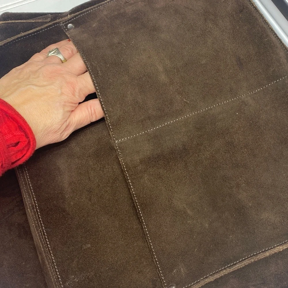 Banana Republic Brown Suede Messenger Bag